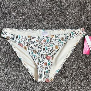 Xhilaration Cream & Multicolor Floral Hipster Bikini Bottom
